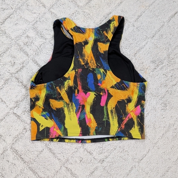 Lululemon Top Womens 8 Black Green Pink Wunder Train Tank Racerback Undertone - Picture 5 of 7